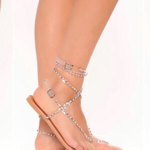 Silver Strappy Sandals